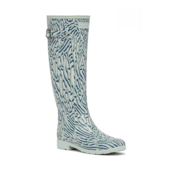 Hunter Shoes - Hunter Refined Tall Coral Print Waterproof Boot
